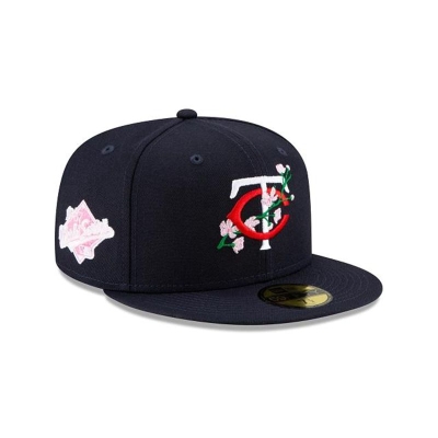 Sapca New Era Minnesota Twins MLB Side Patch Bloom 59FIFTY Fitted - Albastri